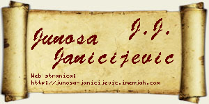 Junoša Janičijević vizit kartica